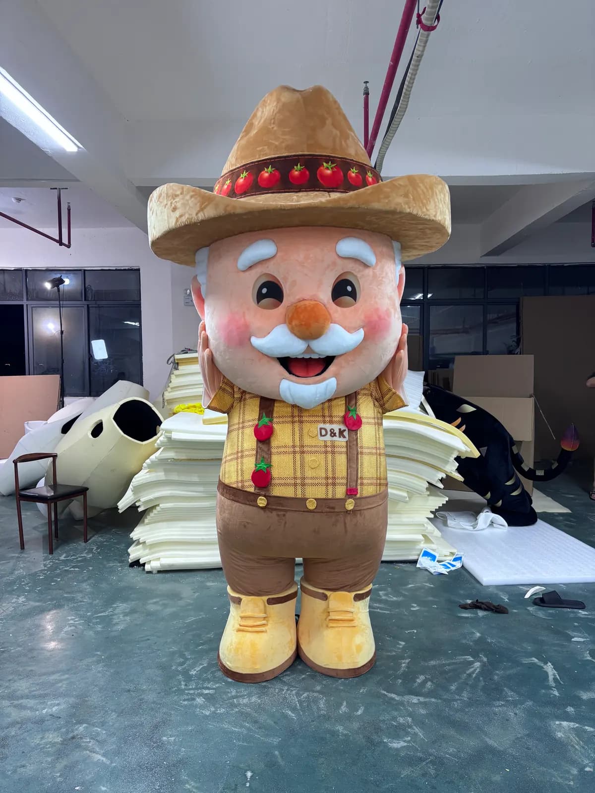 Farmer Grandpa mascot costume made by Mascot Costume Factory, view 1 of 3